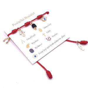 La Poderosa Seven Knots Red String  Good Luck Protection Bracelet