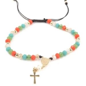 Multicolor Crystal Rosary Bracelet