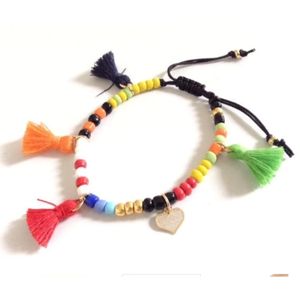 Rasta Bracelet - Bohemian Jewelry Tassel Bracelet