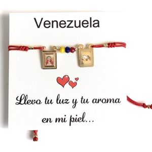 Virgen de Coromoto Scapular Adjustable Venezuela Map Bracelet