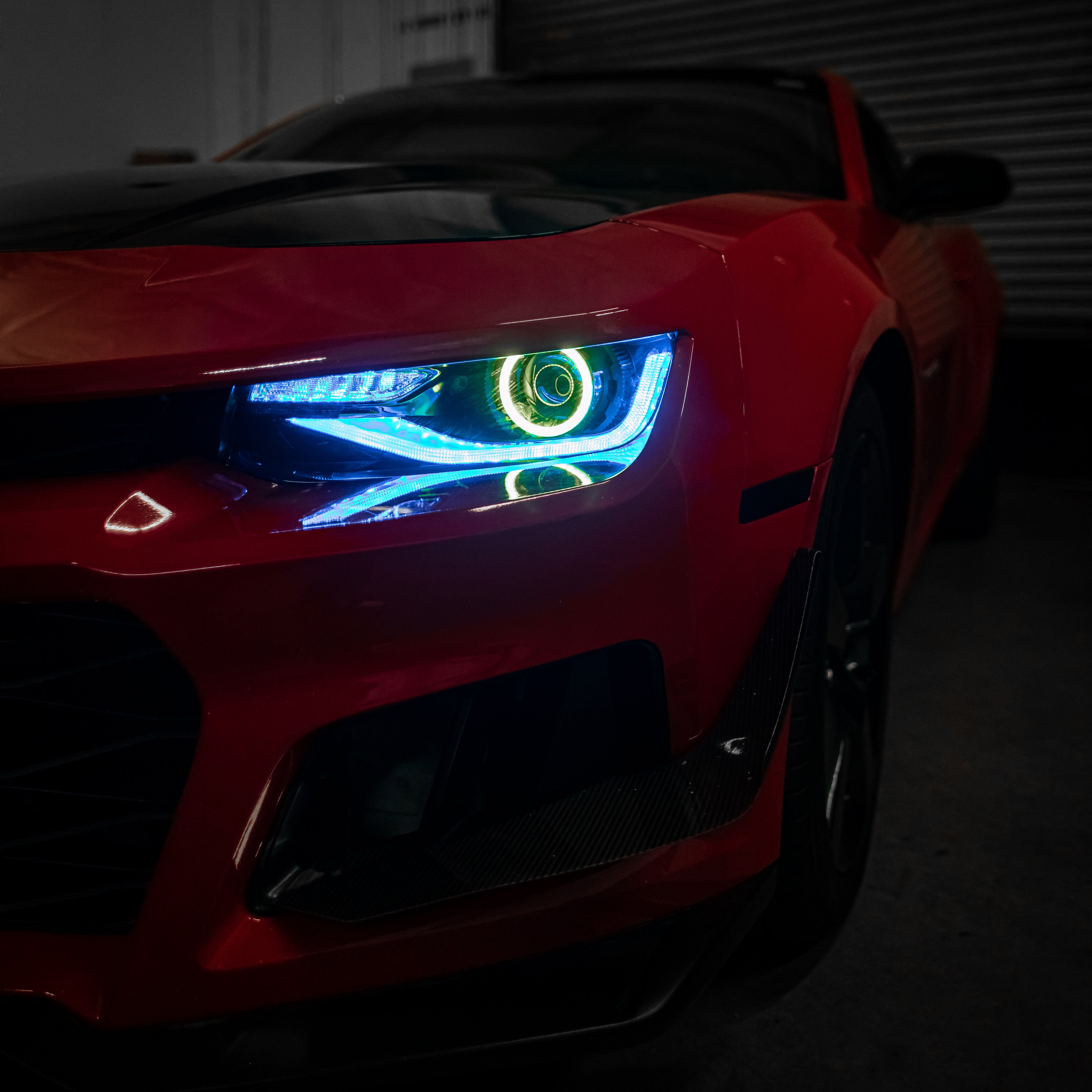 2014-2015 Chevy Camaro 6th Gen Style Headlights Projector Custom RGBW