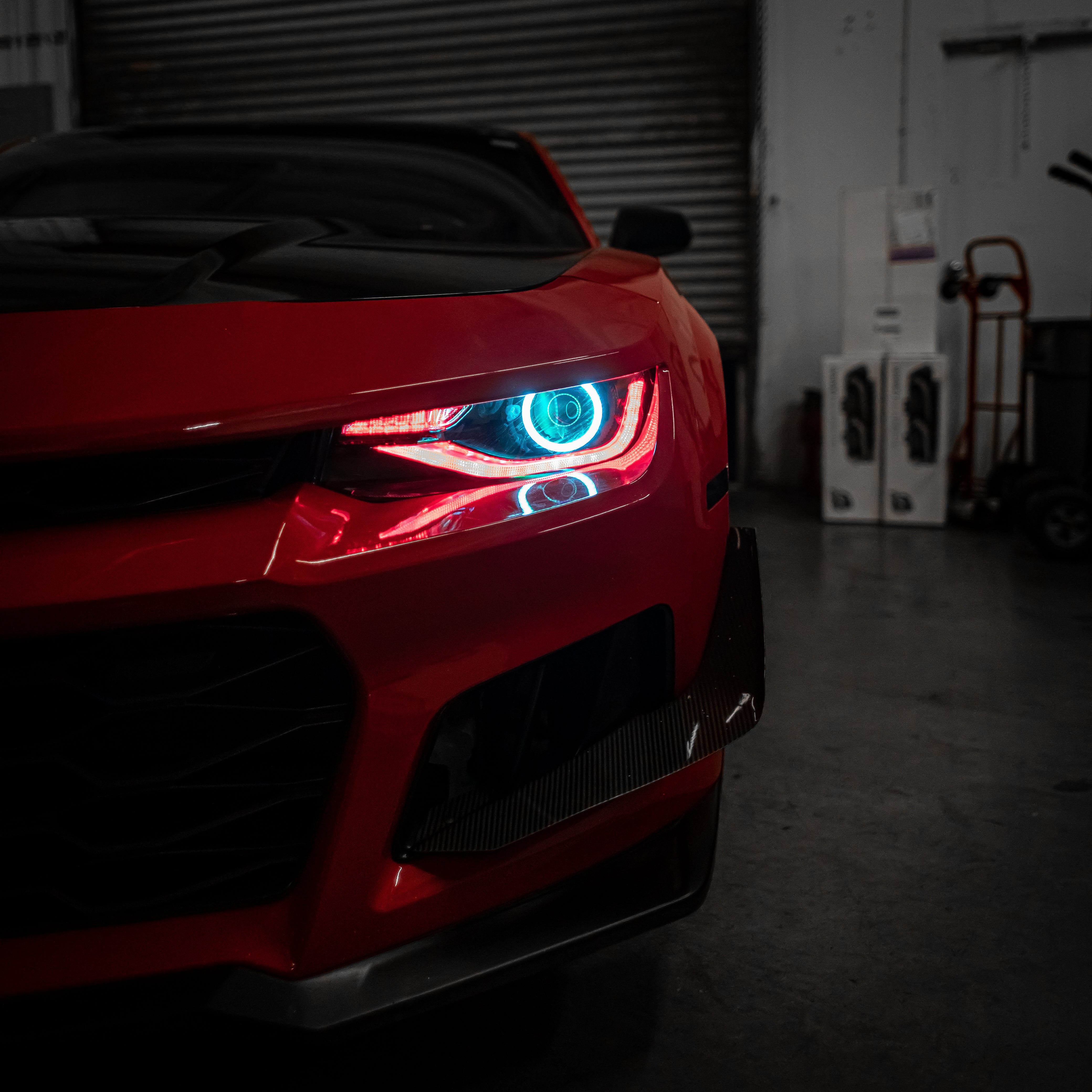 2014-2015 Chevy Camaro 6th Gen Style Headlights Projector Custom RGBW