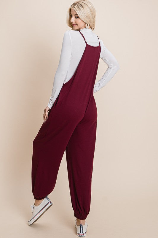 Carly's Solid Rib Knit Jumpsuit