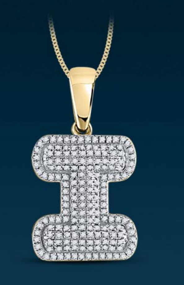 10k Genuine Diamond Bubble Letters Initials A-Z – Tif Designs Inc