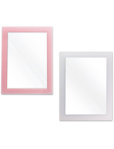 2 Pack Magnetic Mirror 6.3''x 4.8''(Soft Mint and White) – Mymazn