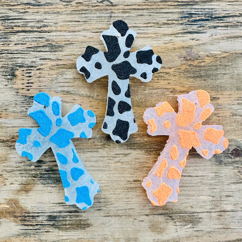 Cow Print Cross Car Freshies [2 Scents]