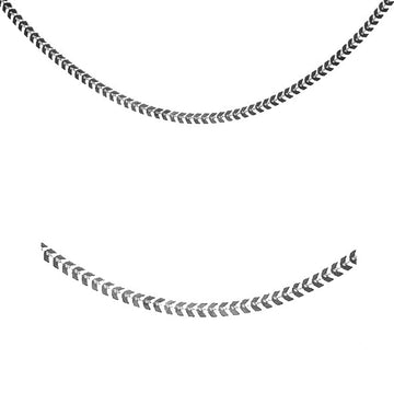 Silver Leaf Chain Necklace