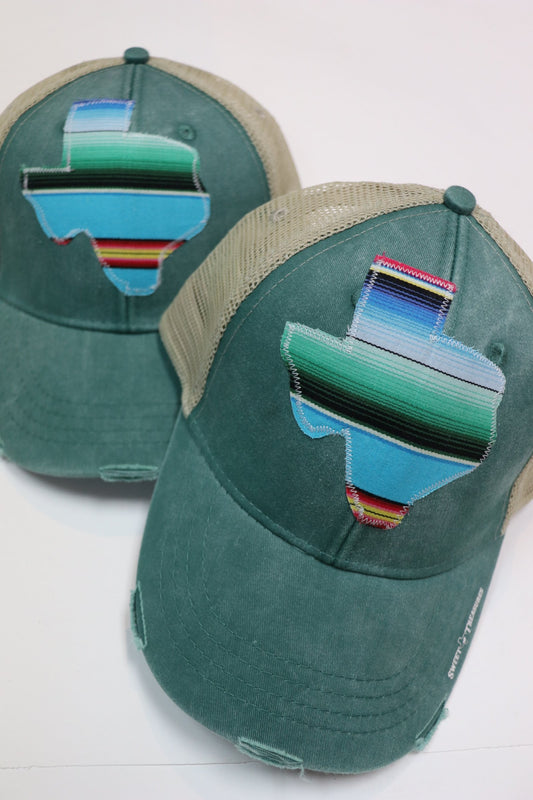 Cielo Serape Flag Starry Ponytail Hat