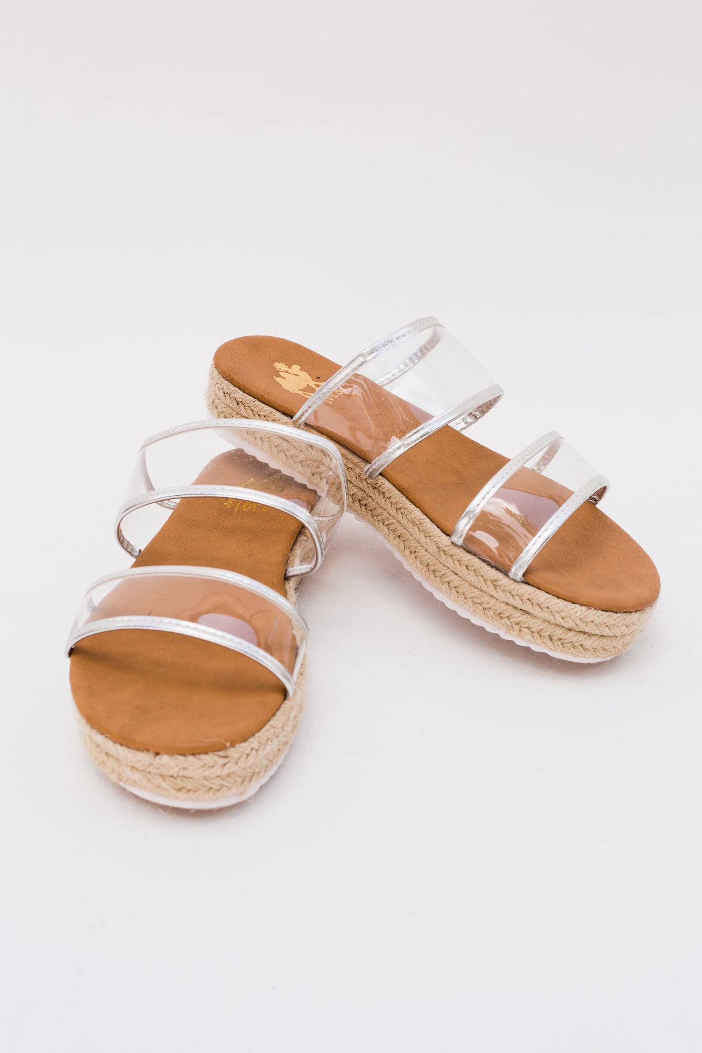 clear slip on sandals