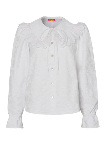 Charlotte White Jacquard Top