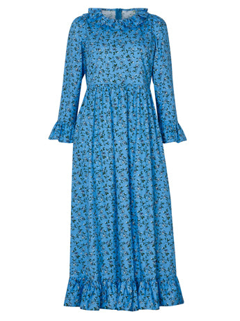 Carrie Frill Neck Cotton Dress