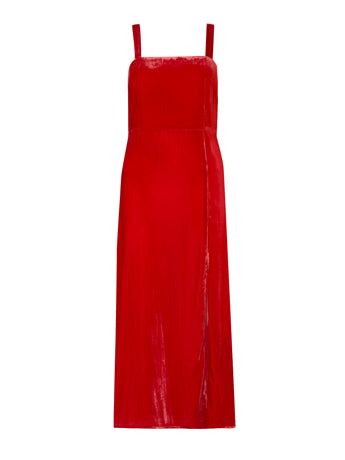 Mara Red Velvet Dress