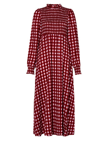 Molly pink checked dress