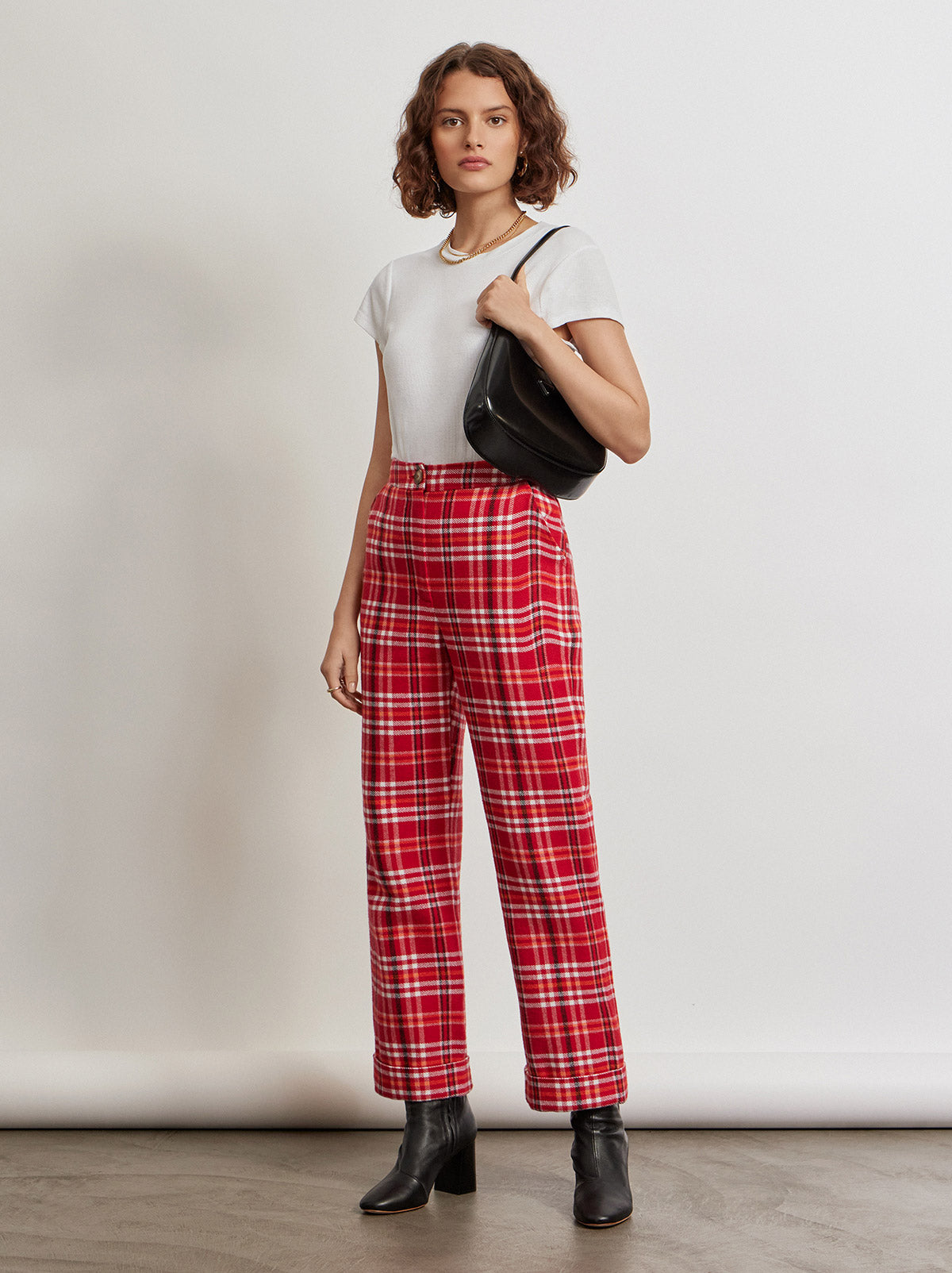 Marissa Check Trousers | KITRI x Jessie Bush | KITRI Studio