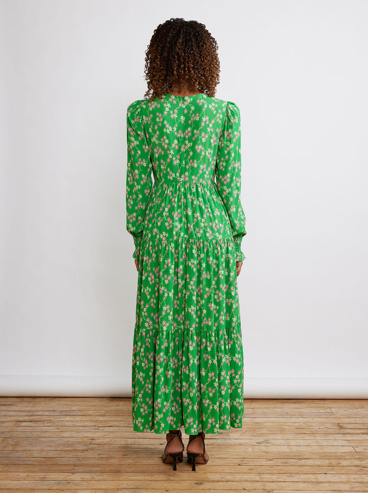 Smooth Talkin' Wrap Maxi Dress (Green Multi)- FINAL SALE – Lilly's Kloset