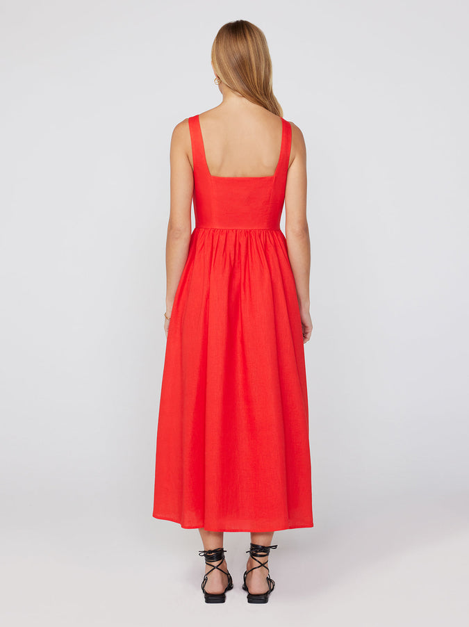 Olympia Red Midi Dress | KITRI Studio