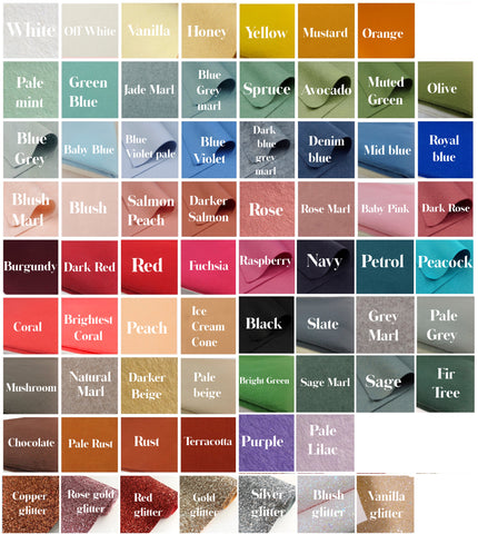 colour chart velveteen babies