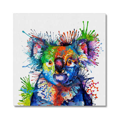 Koala wall art modern colourful animal art