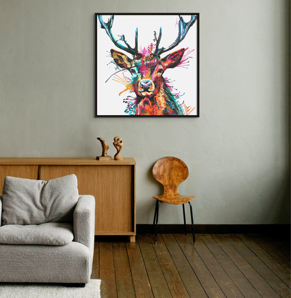 oscar stag painting framed