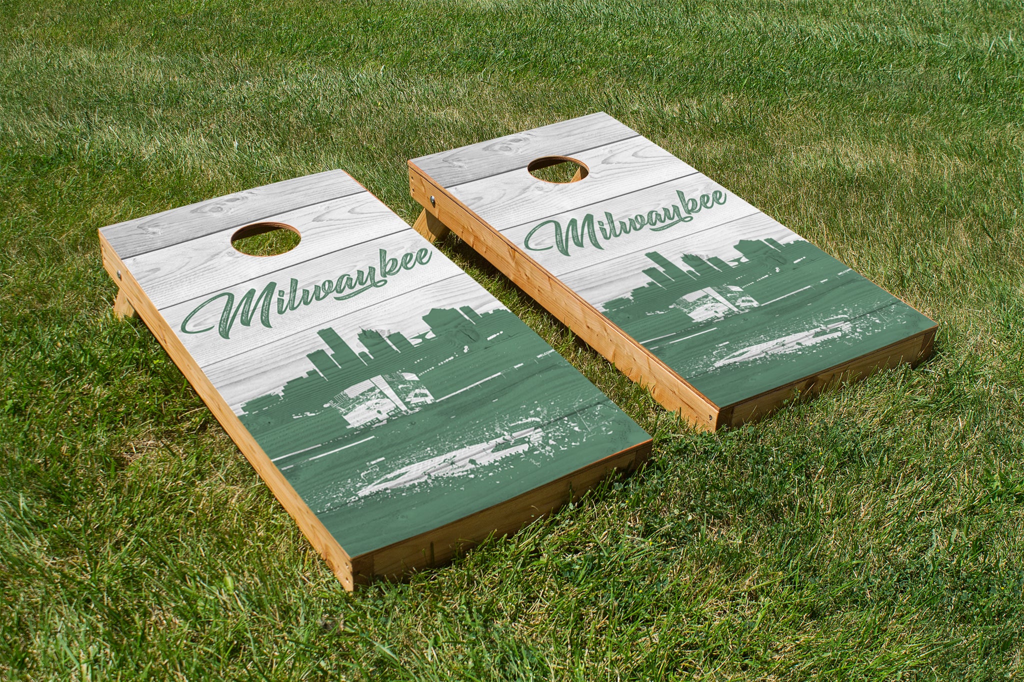 Milwaukee Bucks Arena Skyline - The Cornhole Crew