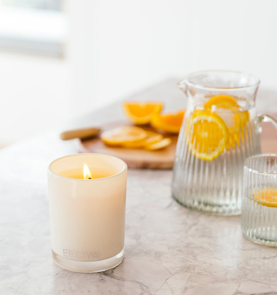 Scent Lounge | Blood Orange Scented Candle by ECOYA | Lifestyle Image