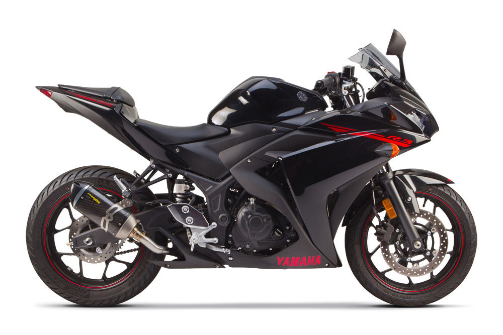 comprador Desgastado Parche Two Brothers Racing, add an item to your shopping cart: Yamaha R3 (2015-16)  S1R Black Slip-On Exhaust System - Aluminum Canister 005-4160406-S1B