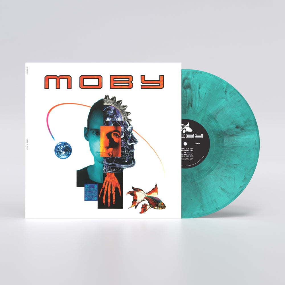 Moby - Black and White Marble on Blue 140g Vinyl - Moby UK product image