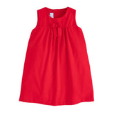 seguridadindustrialcr classic childrens clothing girls sleeveless red pleated jumper with a red bow on chest