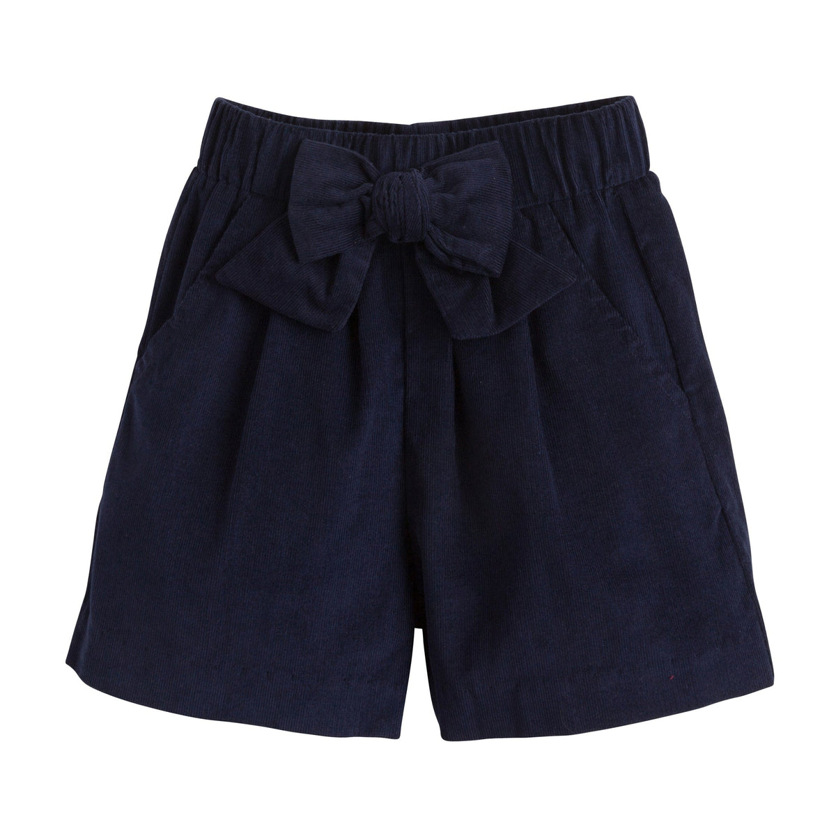 seguridadindustrialcr classic childrens clothing girls navy corduroy shorts with bow in the front