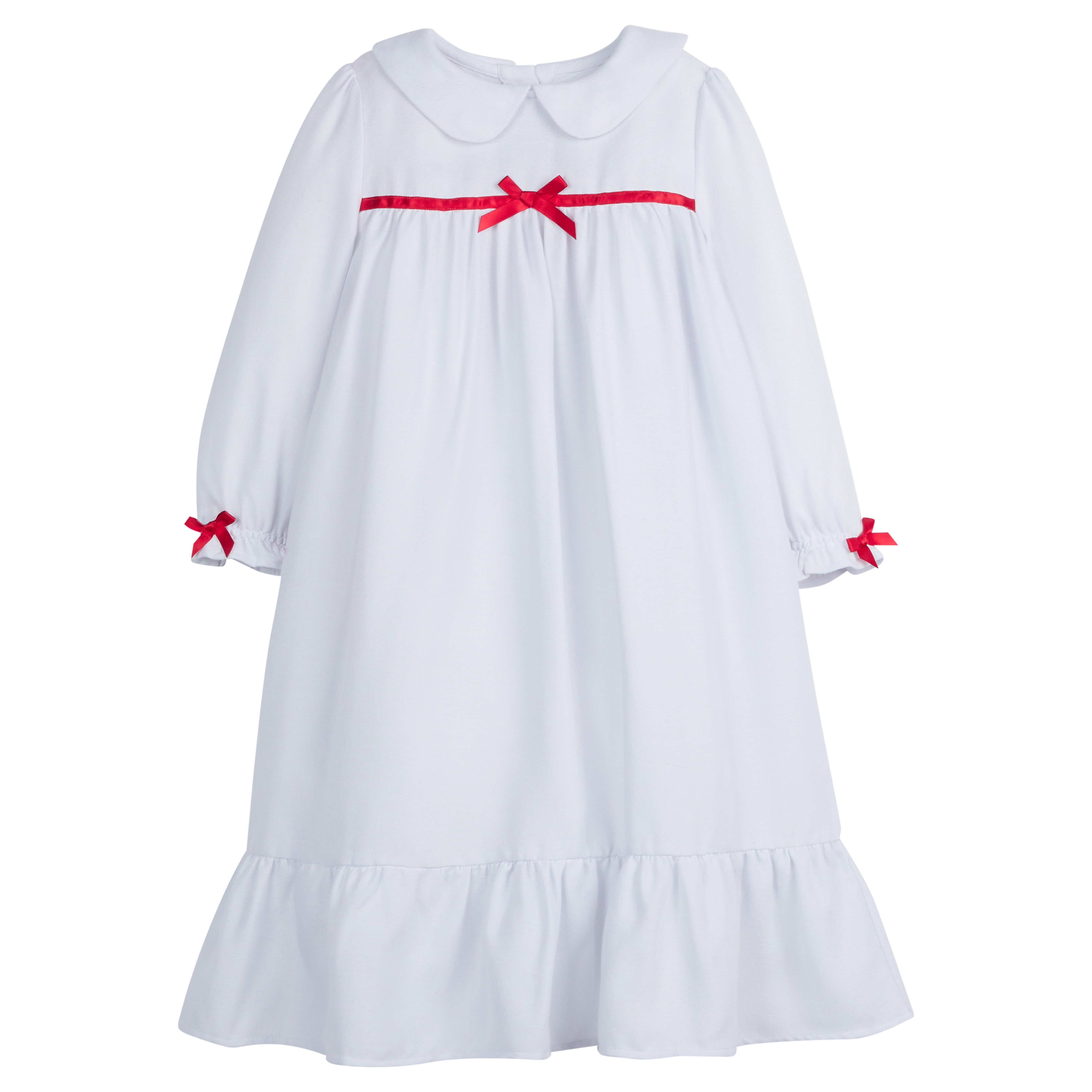 Image of Classic Nightgown - White with Red Bow