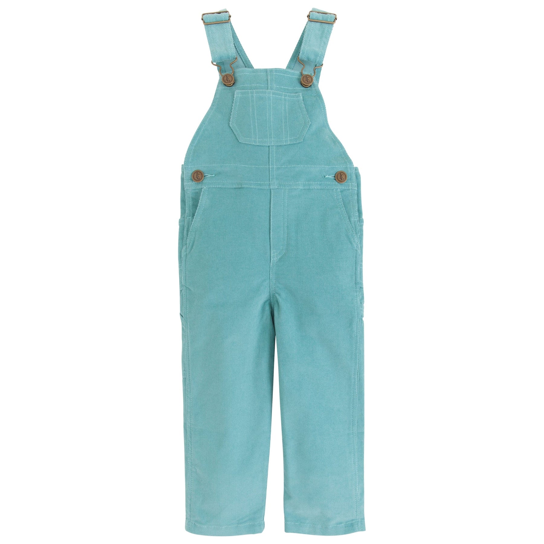 seguridadindustrialcr classic childrens clothing unisex green blue corduroy overall with brass buttons
