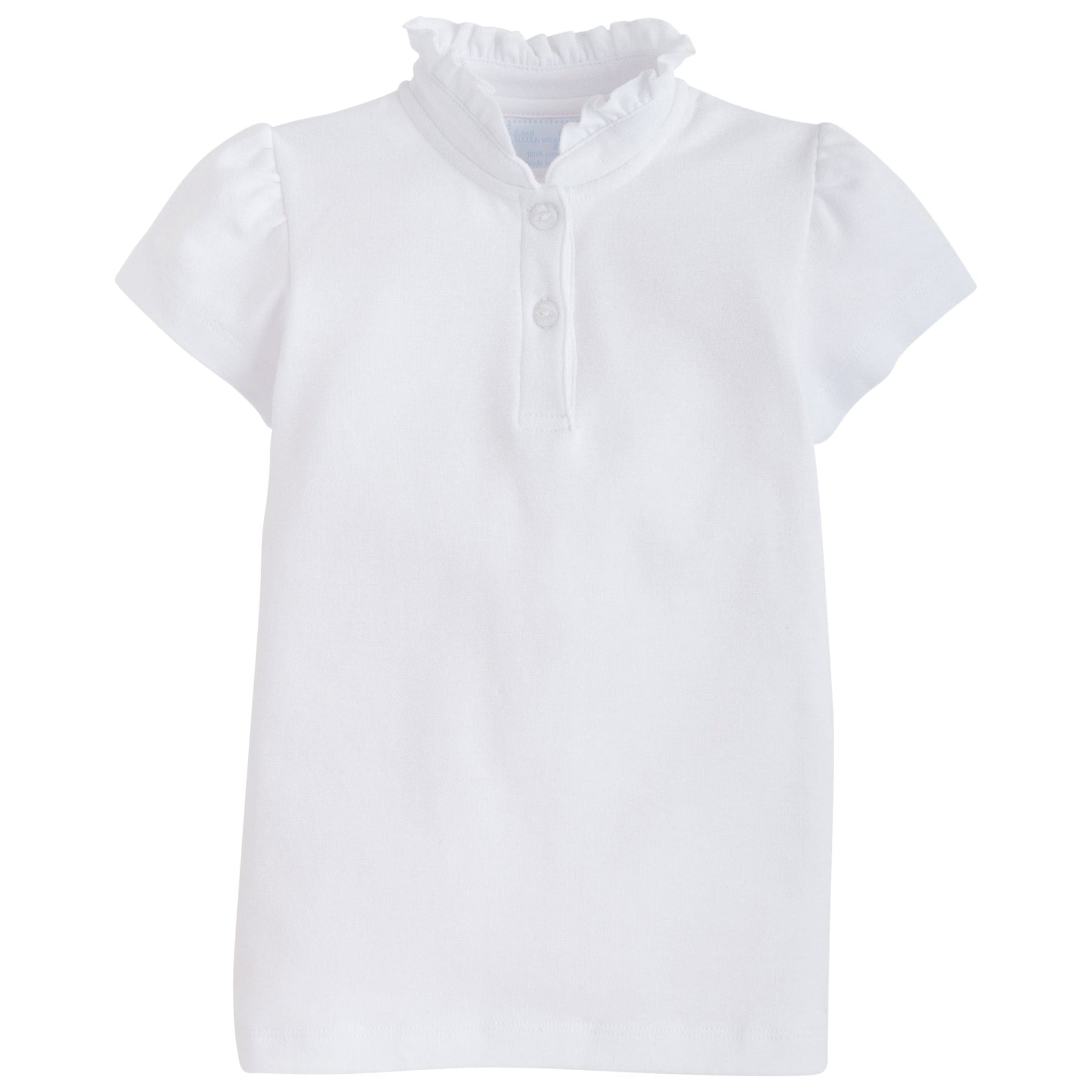 seguridadindustrialcr classic childrens clothing girls white polo with ruffle collar