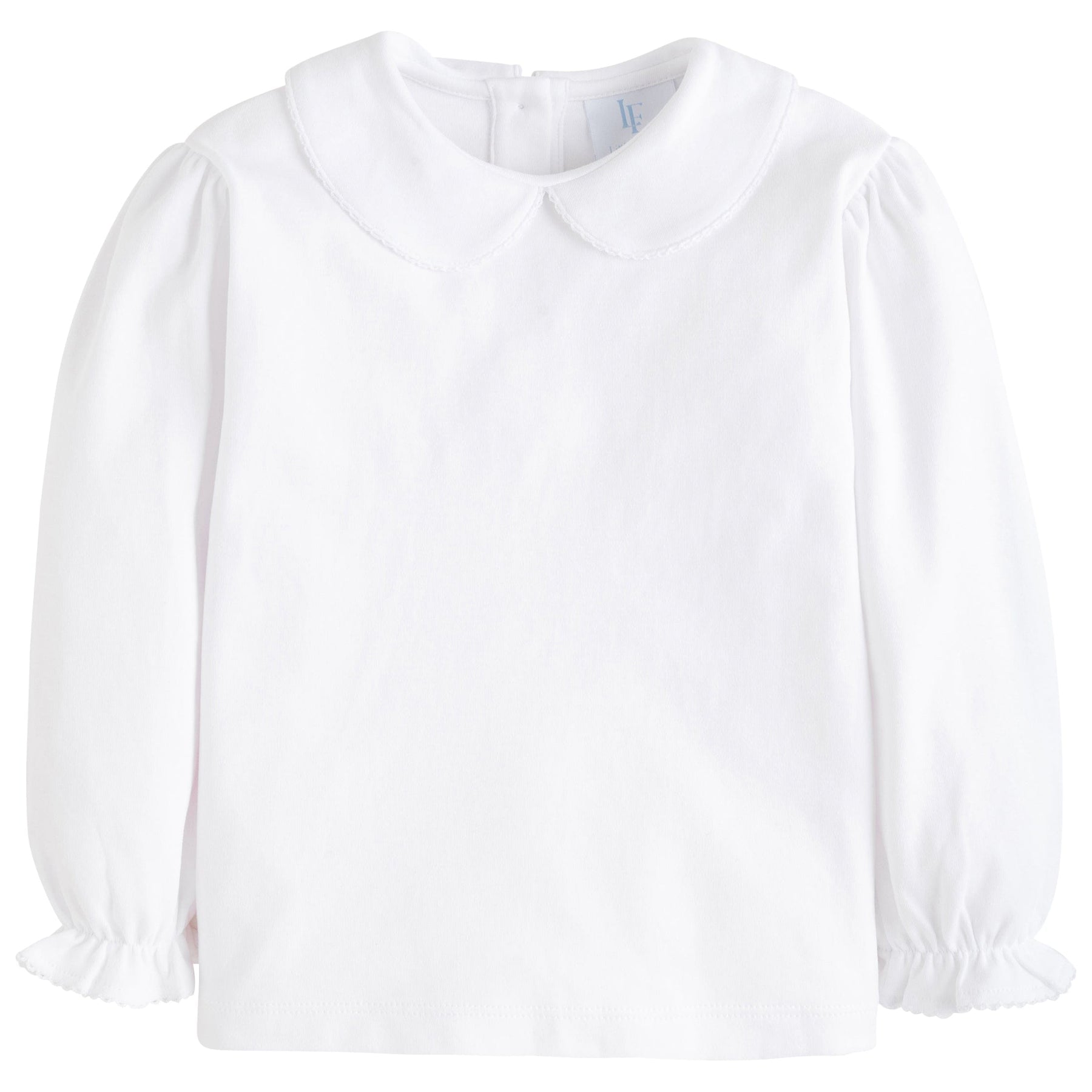 seguridadindustrialcr classic childrens clothing white blouse with white picot trim