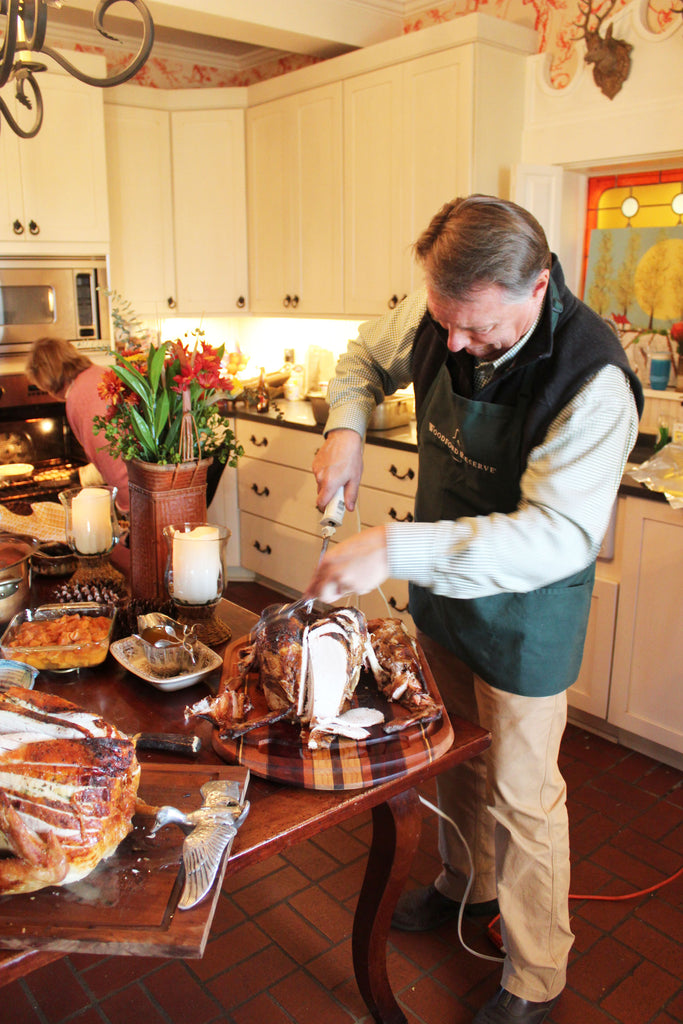 Thanksgiving turkey carving, Davant Latham
