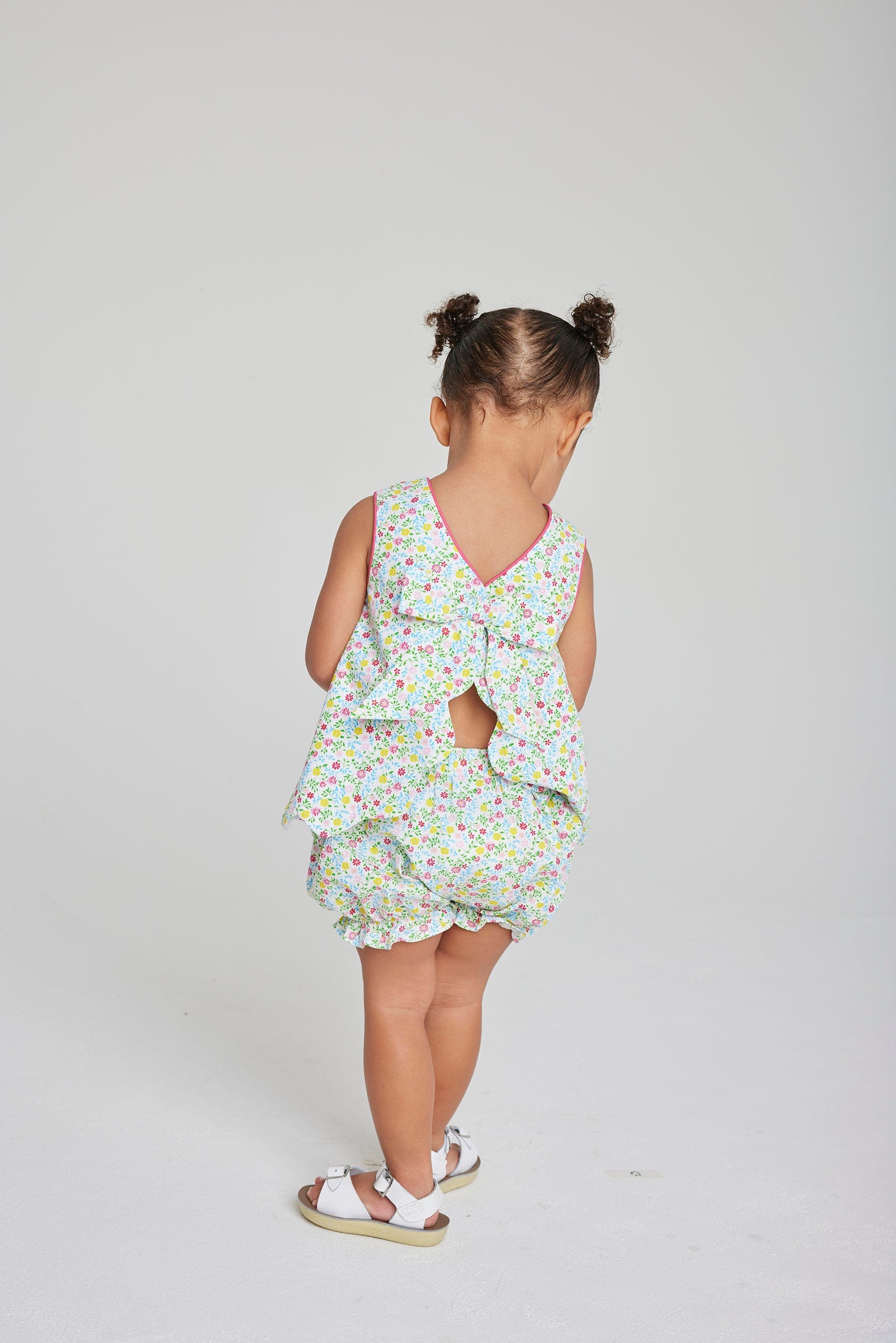 Amy Bow Back Bloomer Set - Spring Floral