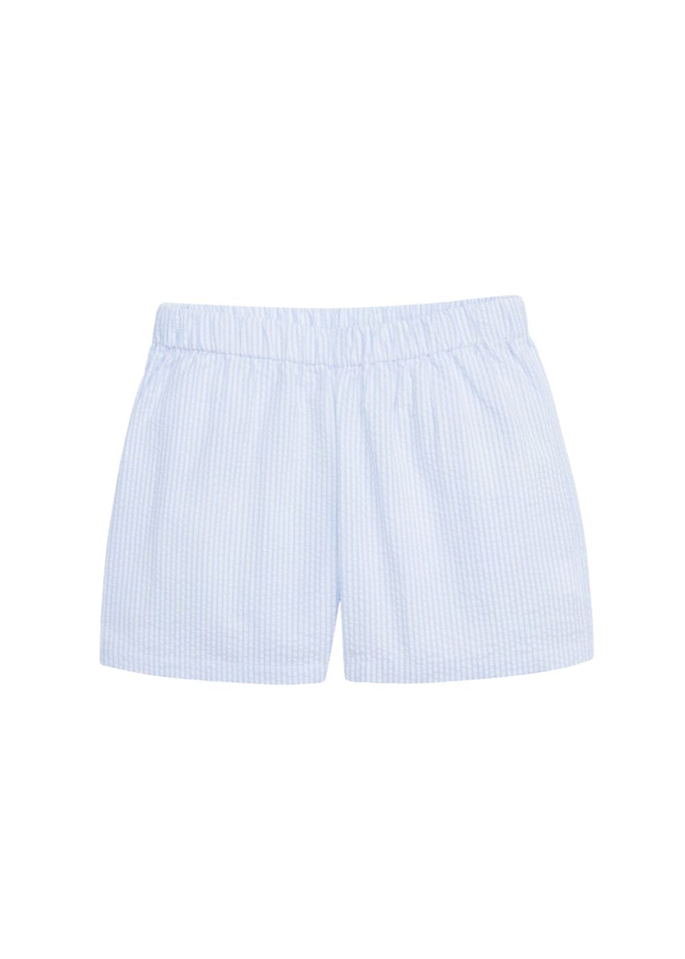 seguridadindustrialcr boy's elastic waist shorts, light blue seersucker stripe for spriing