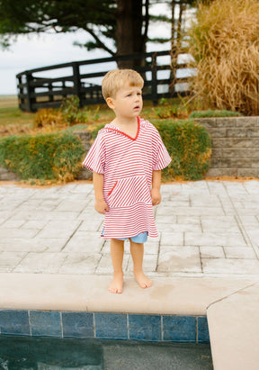 Boys Beach Popover - Red, seguridadindustrialcr, classic children's clothing, preppy children's clothing, traditional children's clothing, classic baby clothing, traditional baby clothing