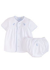 seguridadindustrialcr classic and traditional baby clothing, little boy blue giraffe two piece set
