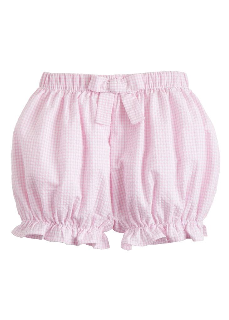 Bow Bloomer - Light Pink Gingham, seguridadindustrialcr, classic children's clothing, preppy children's clothing, traditional children's clothing, classic baby clothing, traditional baby clothing