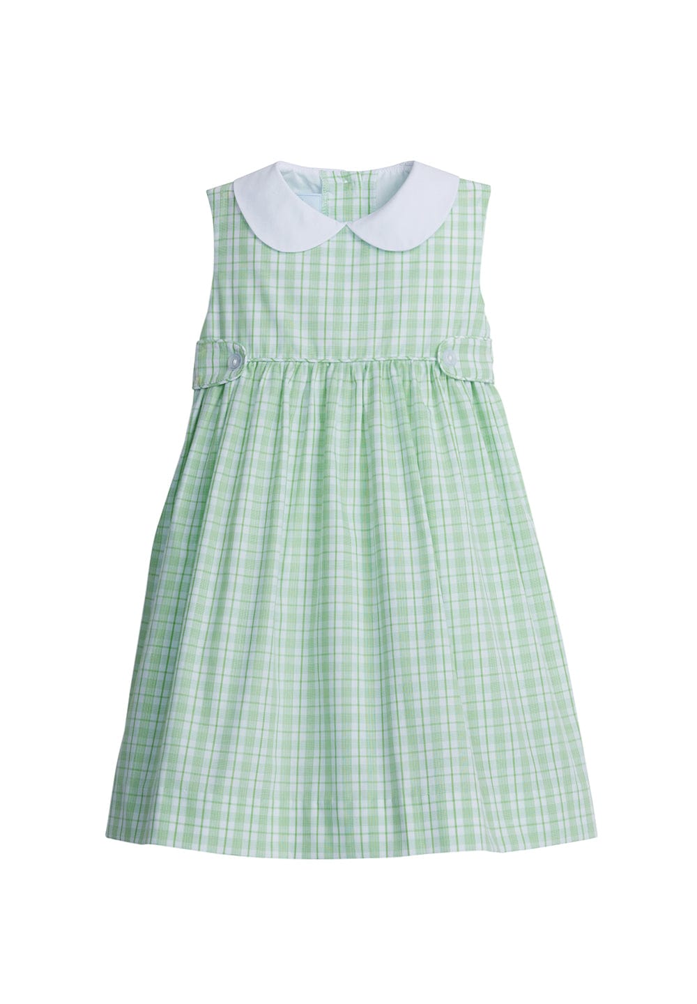 seguridadindustrialcr girl's green plaid sleeveless dress for spring