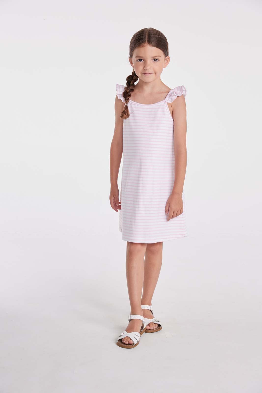 Harbor Dress - Light Pink Stripe