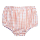 classic childrens clothing boys diaper cover in white and orange plaid