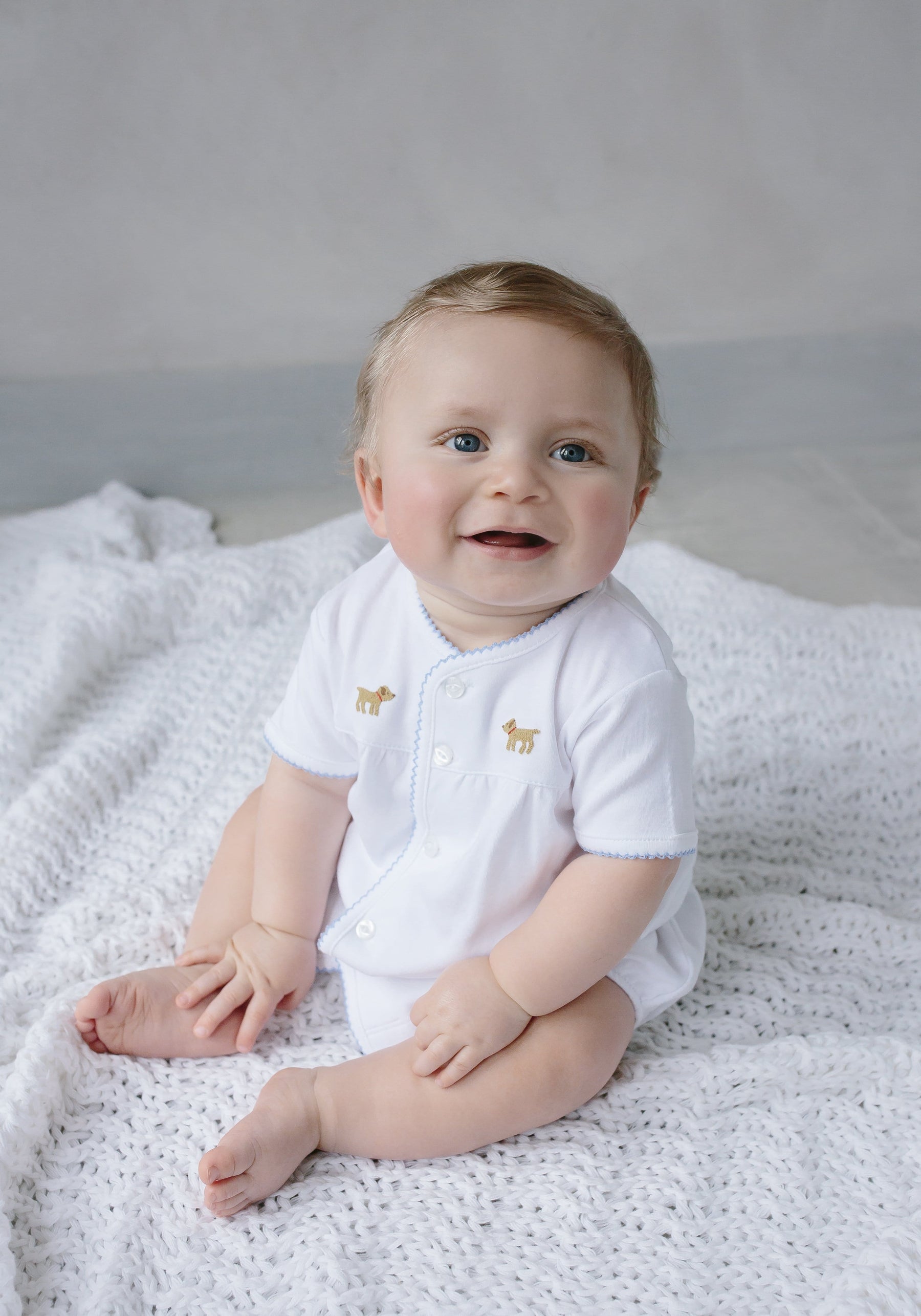 Pinpoint Layette Knit Set-Lab, seguridadindustrialcr, classic children's clothing, preppy children's clothing, traditional children's clothing, classic baby clothing, traditional baby clothing