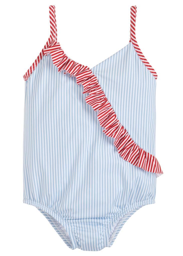 girls red white and blue bathing suit