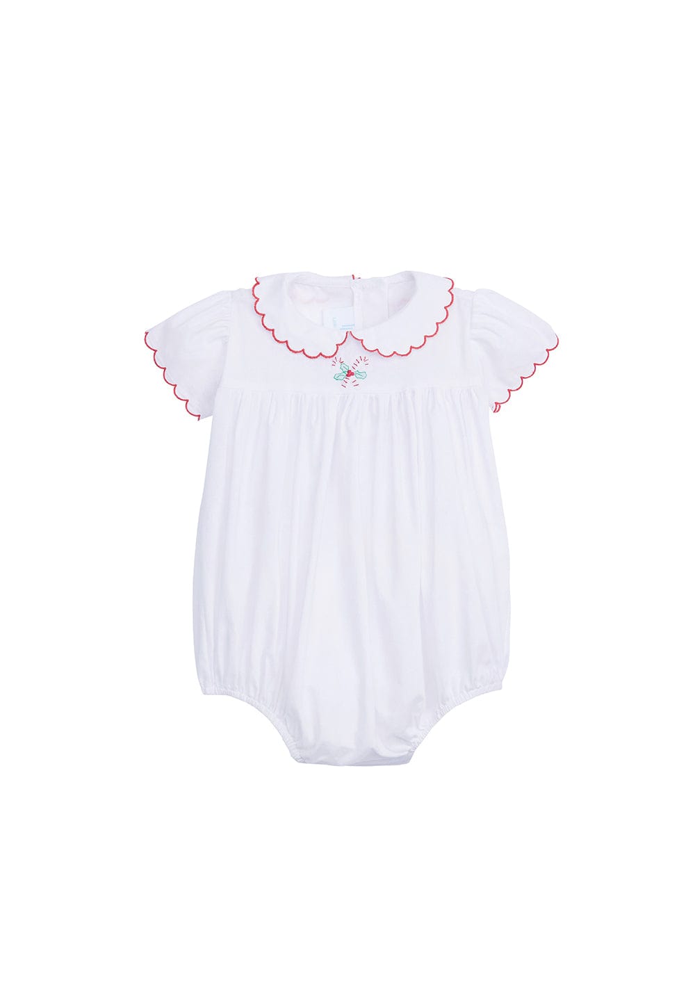 seguridadindustrialcr baby girl's holiday bubble with candy cane embroidery