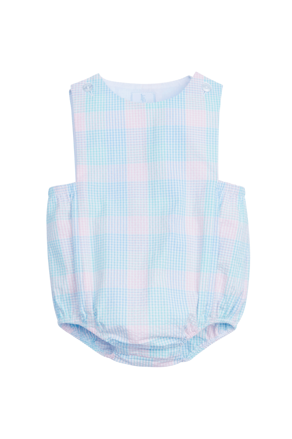classic childrens clothing boys sunsuit in pink and blue plaid