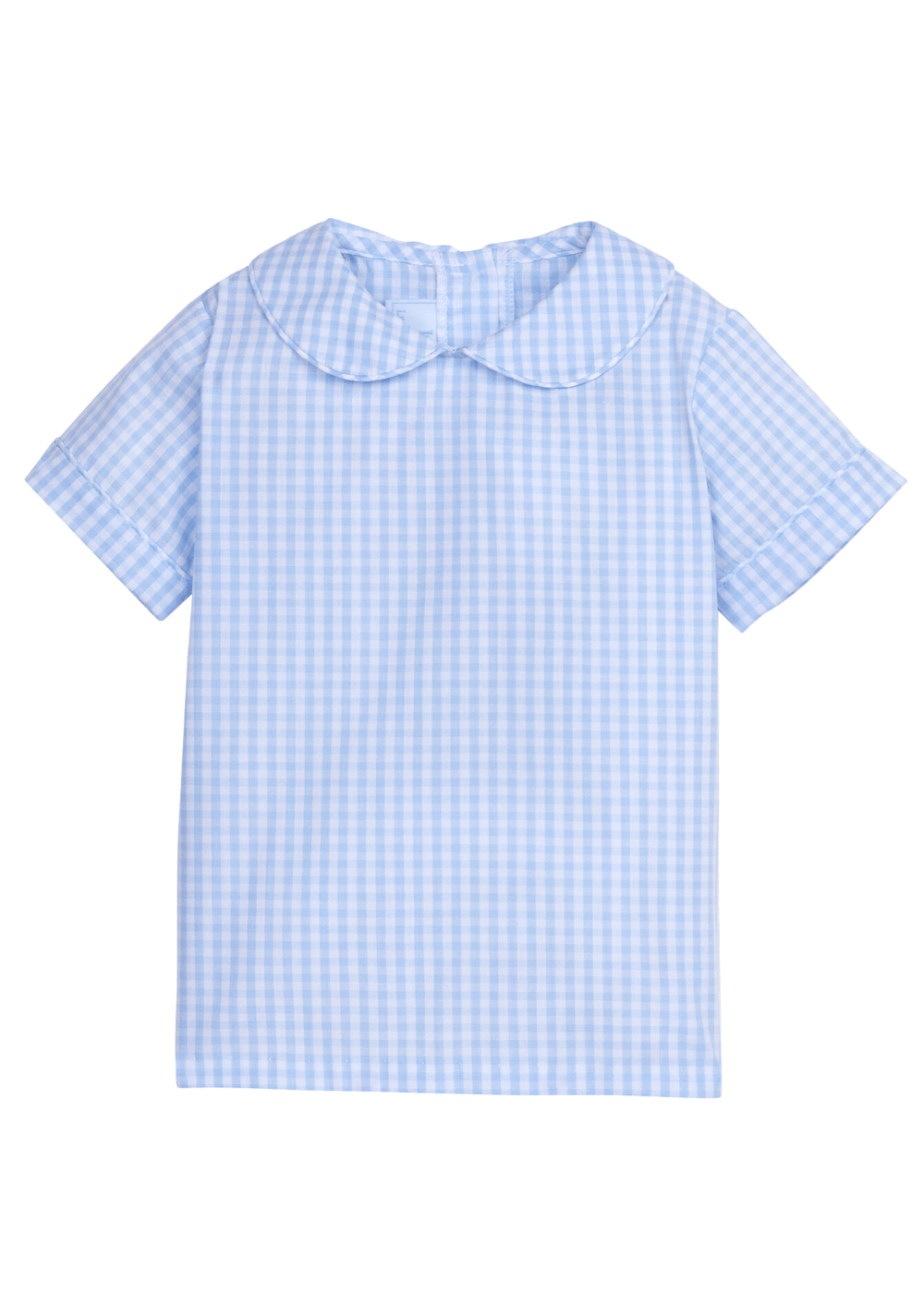seguridadindustrialcr boy's short sleeve plaid peter pan shirt
