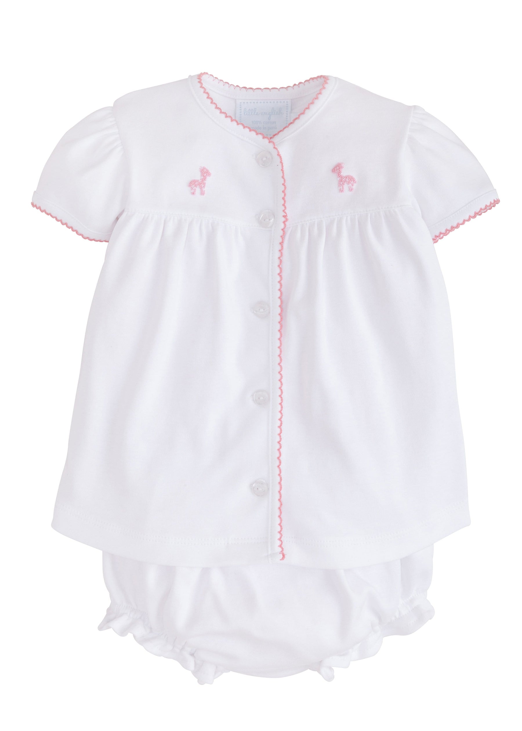 seguridadindustrialcr classic baby girl clothing, layette set with pinpoint pink giraffe, traditional baby gift