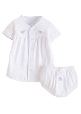 Pinpoint Layette Knit Set - Boy Sheep