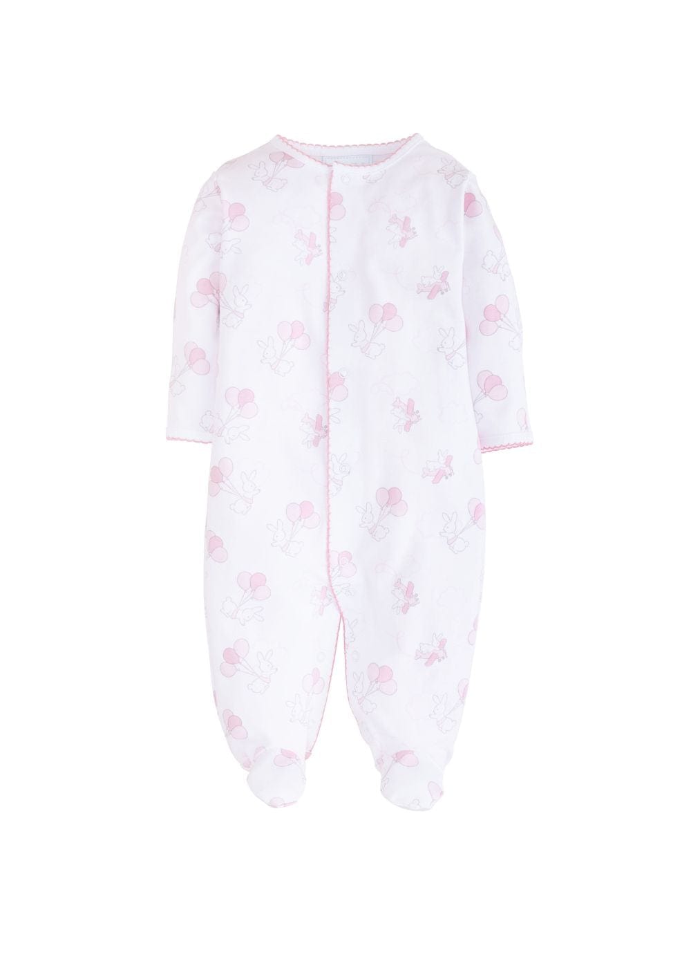 seguridadindustrialcr baby printed footie with pink flying bunny design for spring